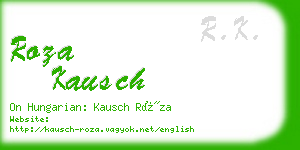 roza kausch business card